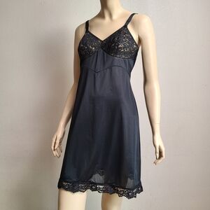 Black Lace Slip Dress